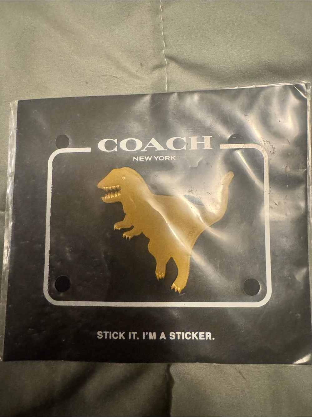 COACH New York Orange Dino/REXI Sticker Accessory, sold Out,rare! - Picture 9 of 9